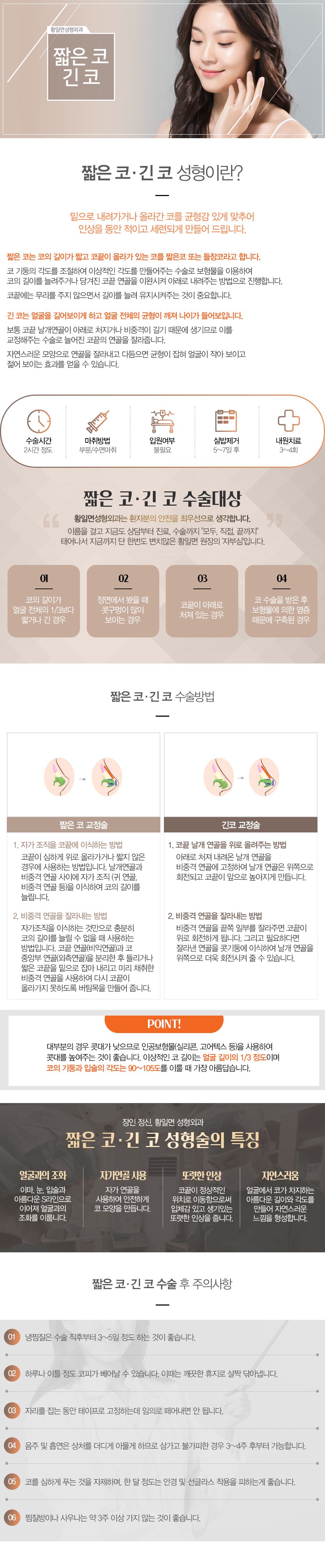 쩗은코긴코성형술